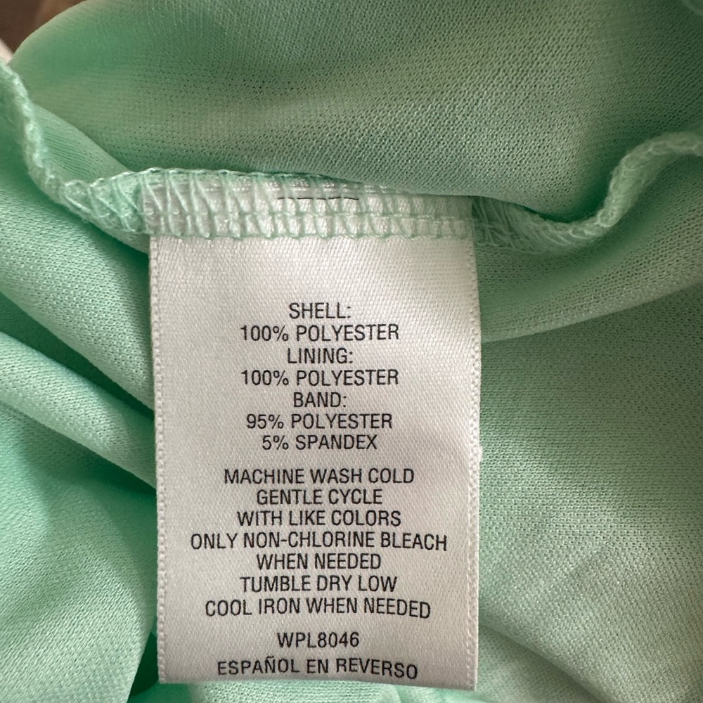 NWT JM Collection Mint Green Flutter Sleeve Chiffon Overlay Blouse M - Picture 4 of 6